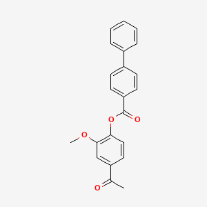 4-acetyl-2-methoxyphenyl 4-biphenylcarboxylate