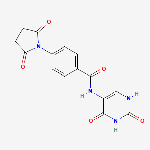 4-(2,5-dioxo-1-pyrrolidinyl)-N-(2,4-dioxo-1,2,3,4-tetrahydro-5-pyrimidinyl)benzamide