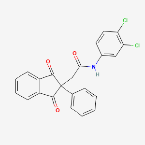 N-(3,4-dichlorophenyl)-2-(1,3-dioxo-2-phenyl-2,3-dihydro-1H-inden-2-yl)acetamide