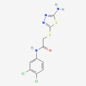 molecular formula C10H8Cl2N4OS2 B5596854 2-[(5-氨基-1,3,4-噻二唑-2-基)硫代]-N-(3,4-二氯苯基)乙酰胺 