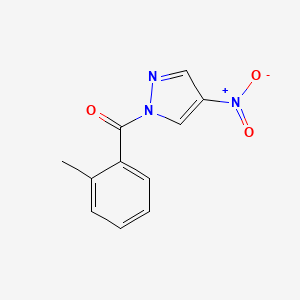 molecular formula C11H9N3O3 B5596862 1-(2-methylbenzoyl)-4-nitro-1H-pyrazole 