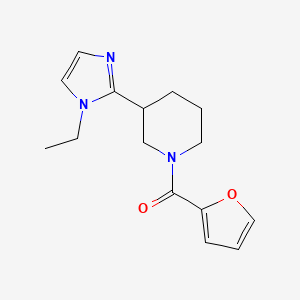 3-(1-ethyl-1H-imidazol-2-yl)-1-(2-furoyl)piperidine