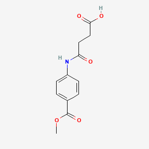 molecular formula C12H13NO5 B5596890 4-{[4-(methoxycarbonyl)phenyl]amino}-4-oxobutanoic acid 