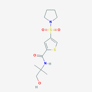 molecular formula C13H20N2O4S2 B5596900 N-(2-hydroxy-1,1-dimethylethyl)-4-(1-pyrrolidinylsulfonyl)-2-thiophenecarboxamide 