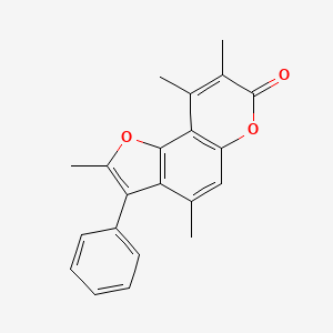 molecular formula C21H18O3 B5596938 2,4,8,9-tetramethyl-3-phenyl-7H-furo[2,3-f]chromen-7-one 