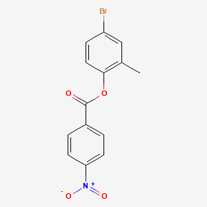 molecular formula C14H10BrNO4 B5596953 4-bromo-2-methylphenyl 4-nitrobenzoate 