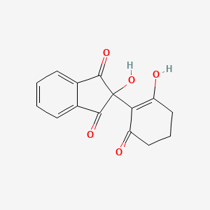molecular formula C15H12O5 B5596983 2-羟基-2-(2-羟基-6-氧代-1-环己烯-1-基)-1H-茚-1,3(2H)-二酮 