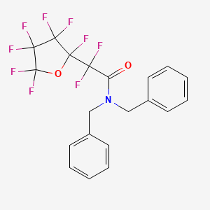 molecular formula C20H14F9NO2 B5597000 N,N-dibenzyl-2,2-difluoro-2-(2,3,3,4,4,5,5-heptafluorotetrahydro-2-furanyl)acetamide 
