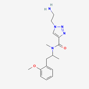 molecular formula C16H23N5O2 B5597012 1-(2-aminoethyl)-N-[2-(2-methoxyphenyl)-1-methylethyl]-N-methyl-1H-1,2,3-triazole-4-carboxamide 