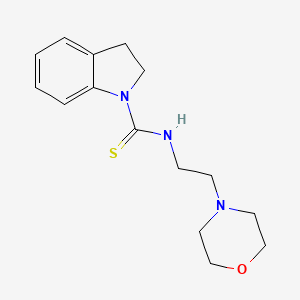 molecular formula C15H21N3OS B5597018 N-[2-(4-morpholinyl)ethyl]-1-indolinecarbothioamide 