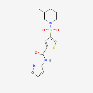 N-(5-methyl-3-isoxazolyl)-4-[(3-methyl-1-piperidinyl)sulfonyl]-2-thiophenecarboxamide