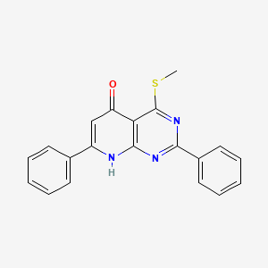 molecular formula C20H15N3OS B5597029 4-(methylthio)-2,7-diphenylpyrido[2,3-d]pyrimidin-5(8H)-one 