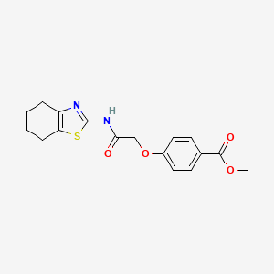 molecular formula C17H18N2O4S B5597031 methyl 4-[2-oxo-2-(4,5,6,7-tetrahydro-1,3-benzothiazol-2-ylamino)ethoxy]benzoate 