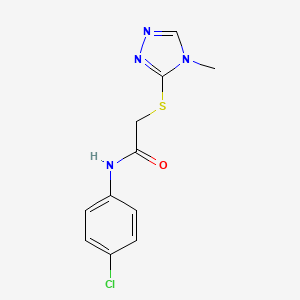 N-(4-chlorophenyl)-2-[(4-methyl-4H-1,2,4-triazol-3-yl)thio]acetamide