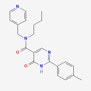 molecular formula C22H24N4O2 B5597042 N-butyl-4-hydroxy-2-(4-methylphenyl)-N-(pyridin-4-ylmethyl)pyrimidine-5-carboxamide 