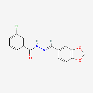 N'-(1,3-benzodioxol-5-ylmethylene)-3-chlorobenzohydrazide