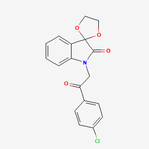 1'-[2-(4-chlorophenyl)-2-oxoethyl]spiro[1,3-dioxolane-2,3'-indol]-2'(1'H)-one