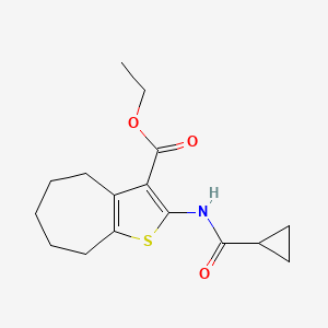 ethyl 2-[(cyclopropylcarbonyl)amino]-5,6,7,8-tetrahydro-4H-cyclohepta[b]thiophene-3-carboxylate