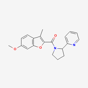 2-{1-[(6-methoxy-3-methyl-1-benzofuran-2-yl)carbonyl]-2-pyrrolidinyl}pyridine