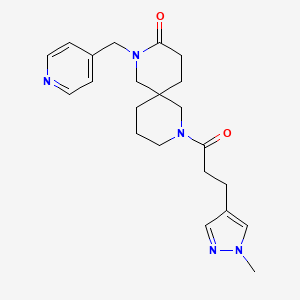 8-[3-(1-methyl-1H-pyrazol-4-yl)propanoyl]-2-(pyridin-4-ylmethyl)-2,8-diazaspiro[5.5]undecan-3-one