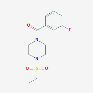 molecular formula C13H17FN2O3S B5597137 1-(ethylsulfonyl)-4-(3-fluorobenzoyl)piperazine 