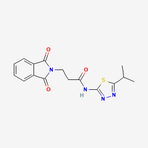 molecular formula C16H16N4O3S B5597183 3-(1,3-dioxo-1,3-dihydro-2H-isoindol-2-yl)-N-(5-isopropyl-1,3,4-thiadiazol-2-yl)propanamide 