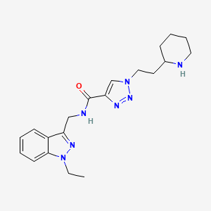 N-[(1-ethyl-1H-indazol-3-yl)methyl]-1-(2-piperidin-2-ylethyl)-1H-1,2,3-triazole-4-carboxamide