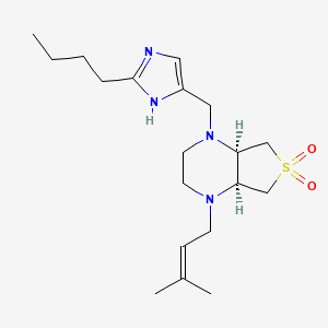 (4aS*,7aR*)-1-[(2-butyl-1H-imidazol-4-yl)methyl]-4-(3-methyl-2-buten-1-yl)octahydrothieno[3,4-b]pyrazine 6,6-dioxide