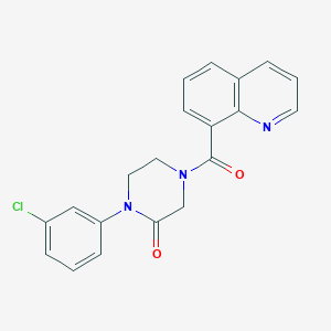 1-(3-chlorophenyl)-4-(8-quinolinylcarbonyl)-2-piperazinone