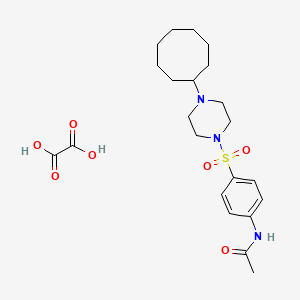 N-{4-[(4-cyclooctyl-1-piperazinyl)sulfonyl]phenyl}acetamide oxalate