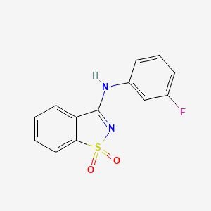 molecular formula C13H9FN2O2S B5597331 N-(3-fluorophenyl)-1,2-benzisothiazol-3-amine 1,1-dioxide 