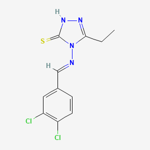 4-[(3,4-dichlorobenzylidene)amino]-5-ethyl-4H-1,2,4-triazole-3-thiol