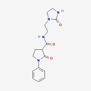 2-oxo-N-[2-(2-oxoimidazolidin-1-yl)ethyl]-1-phenylpyrrolidine-3-carboxamide