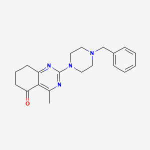 molecular formula C20H24N4O B5597363 2-(4-benzyl-1-piperazinyl)-4-methyl-7,8-dihydro-5(6H)-quinazolinone 