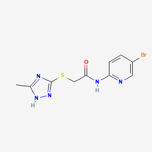 molecular formula C10H10BrN5OS B5597364 N-(5-溴-2-吡啶基)-2-[(5-甲基-4H-1,2,4-三唑-3-基)硫代]乙酰胺 