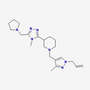 1-[(1-allyl-3-methyl-1H-pyrazol-4-yl)methyl]-3-[4-methyl-5-(pyrrolidin-1-ylmethyl)-4H-1,2,4-triazol-3-yl]piperidine