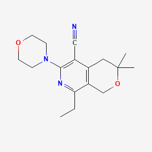 8-ethyl-3,3-dimethyl-6-(4-morpholinyl)-3,4-dihydro-1H-pyrano[3,4-c]pyridine-5-carbonitrile