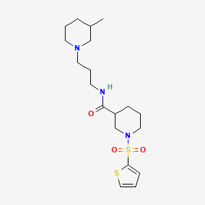 N-[3-(3-methyl-1-piperidinyl)propyl]-1-(2-thienylsulfonyl)-3-piperidinecarboxamide