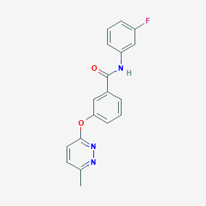 N-(3-fluorophenyl)-3-[(6-methyl-3-pyridazinyl)oxy]benzamide