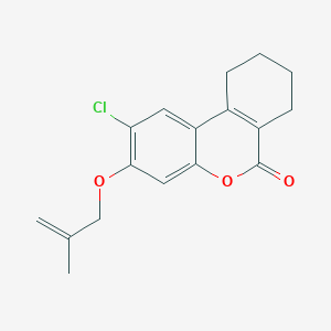 molecular formula C17H17ClO3 B5597383 2-chloro-3-[(2-methyl-2-propen-1-yl)oxy]-7,8,9,10-tetrahydro-6H-benzo[c]chromen-6-one 