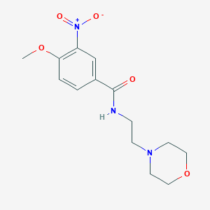 molecular formula C14H19N3O5 B5597385 4-methoxy-N-[2-(4-morpholinyl)ethyl]-3-nitrobenzamide 