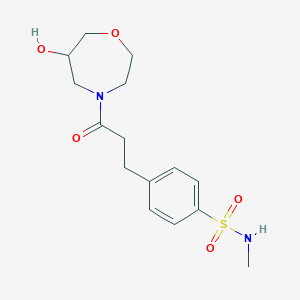 4-[3-(6-hydroxy-1,4-oxazepan-4-yl)-3-oxopropyl]-N-methylbenzenesulfonamide