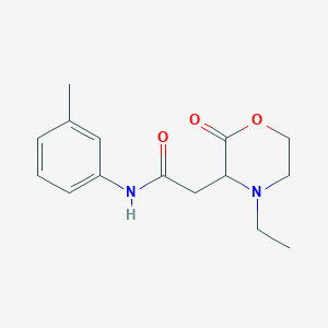 molecular formula C15H20N2O3 B5597482 2-(4-ethyl-2-oxo-3-morpholinyl)-N-(3-methylphenyl)acetamide 
