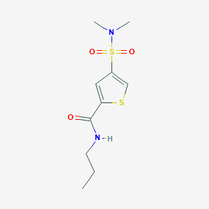 molecular formula C10H16N2O3S2 B5597528 4-[(dimethylamino)sulfonyl]-N-propyl-2-thiophenecarboxamide 