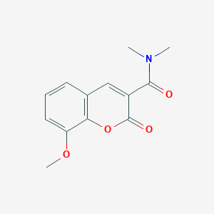 molecular formula C13H13NO4 B5597554 8-methoxy-N,N-dimethyl-2-oxo-2H-chromene-3-carboxamide 