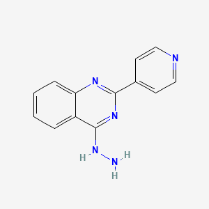 molecular formula C13H11N5 B5597570 4-肼基-2-(4-吡啶基)喹唑啉 CAS No. 6484-31-7