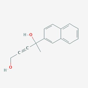 molecular formula C15H14O2 B5597584 4-(2-naphthyl)-2-pentyne-1,4-diol 