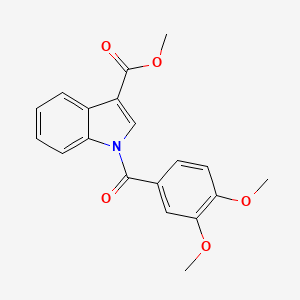 molecular formula C19H17NO5 B5597603 methyl 1-(3,4-dimethoxybenzoyl)-1H-indole-3-carboxylate 