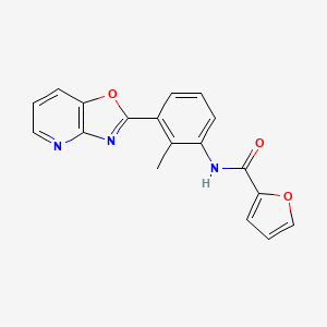 molecular formula C18H13N3O3 B5597621 N-(2-methyl-3-[1,3]oxazolo[4,5-b]pyridin-2-ylphenyl)-2-furamide 