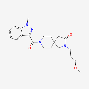 molecular formula C21H28N4O3 B5597639 2-(3-methoxypropyl)-8-[(1-methyl-1H-indazol-3-yl)carbonyl]-2,8-diazaspiro[4.5]decan-3-one 